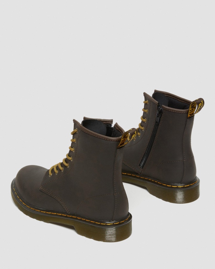 Cizme Pentru Tineret 1460 Wildhorse Din Piele Maro Inchis Wildhorse Lamper Dr.martens Romania