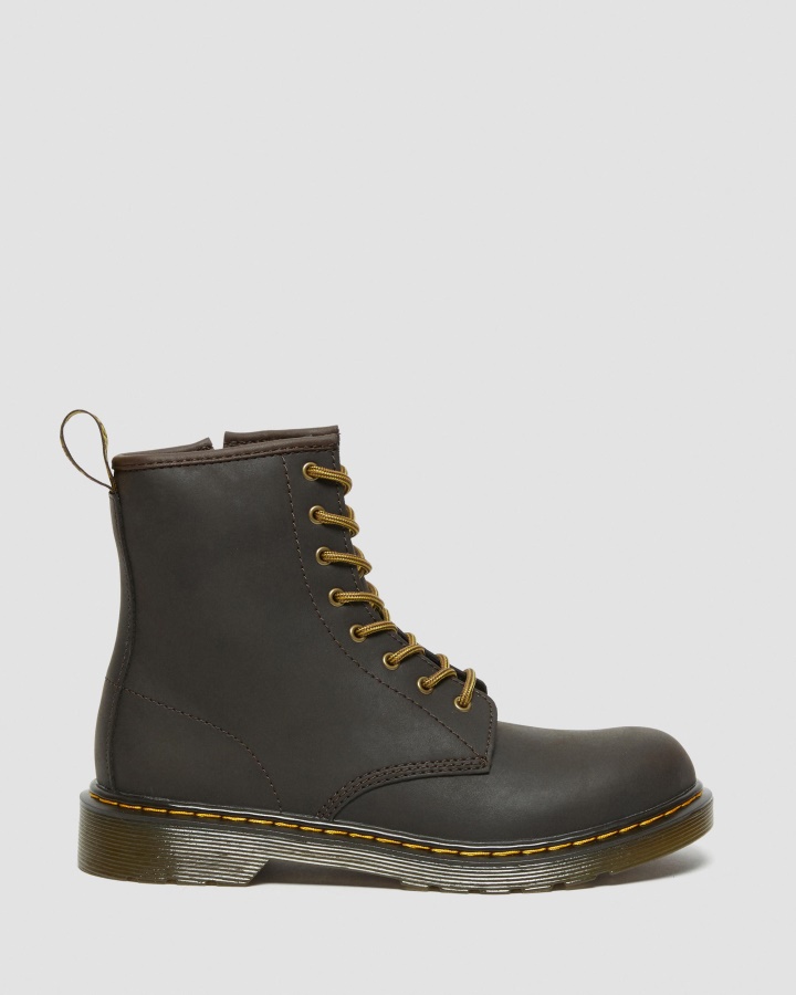 Cizme Pentru Tineret 1460 Wildhorse Din Piele Maro Inchis Wildhorse Lamper Dr.martens Romania