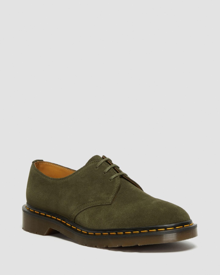 Pantofi Oxford Dr.martens Romania Verde Buck Piele Intoarsa 1461 Made In England