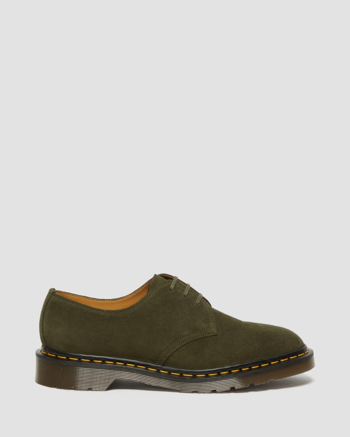 Pantofi Oxford Dr.martens Romania Verde Buck Piele Intoarsa 1461 Made In England