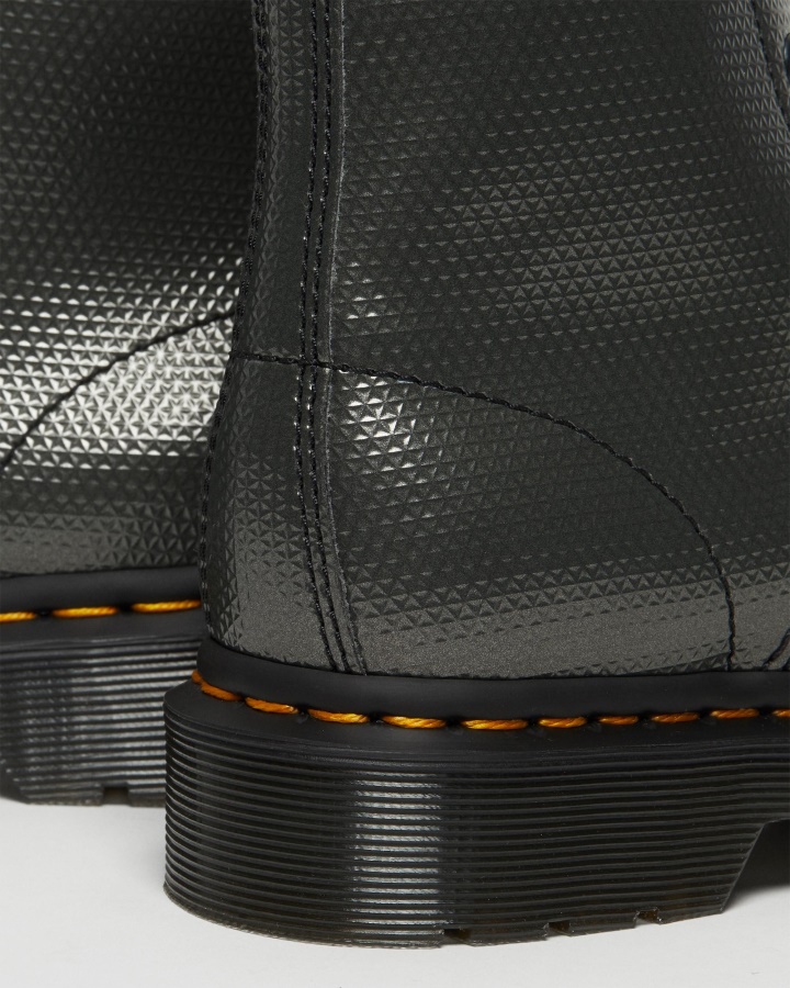 Cizme Dr.martens Romania Gri Alumix Hex Emboss Vegan 1460 Metalic Emboss Cu Siret