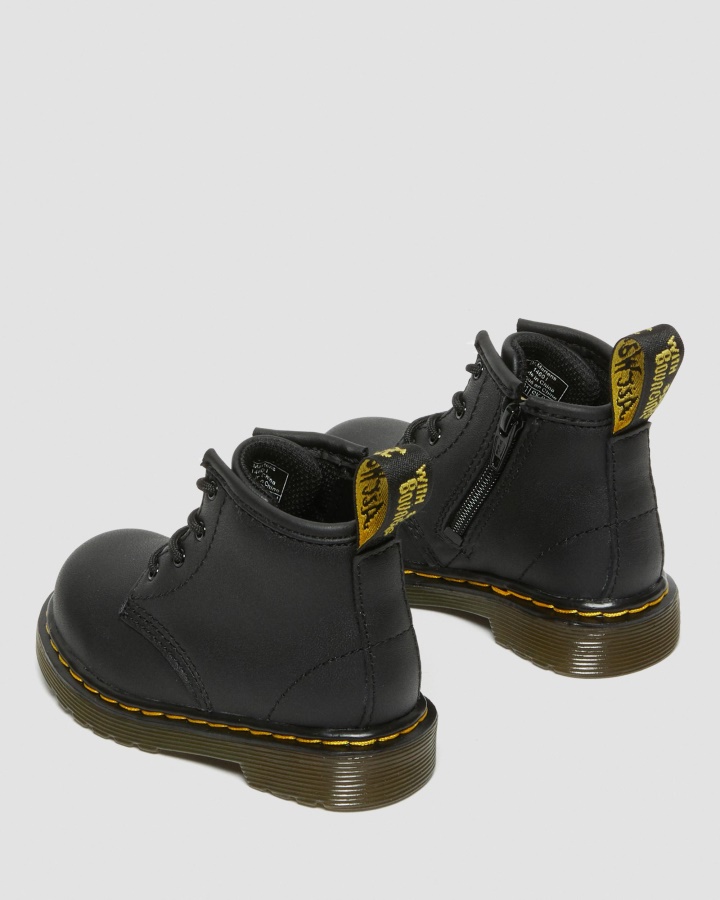 Negru Romario Dr.martens Romania Infant 1460 Softy T Cizme Din Piele Cu Siret