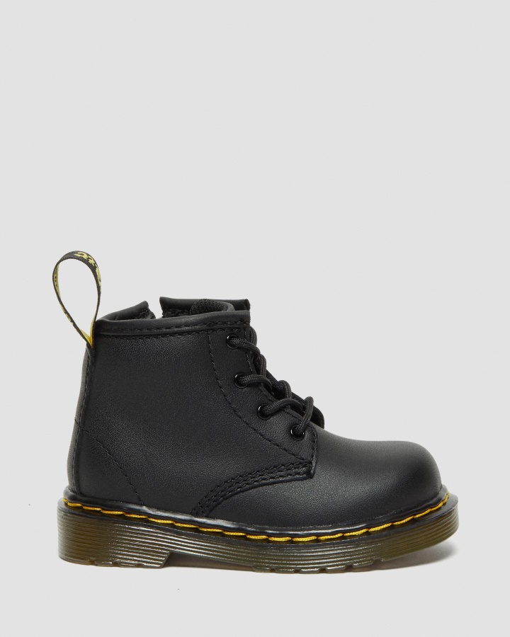 Negru Romario Dr.martens Romania Infant 1460 Softy T Cizme Din Piele Cu Siret