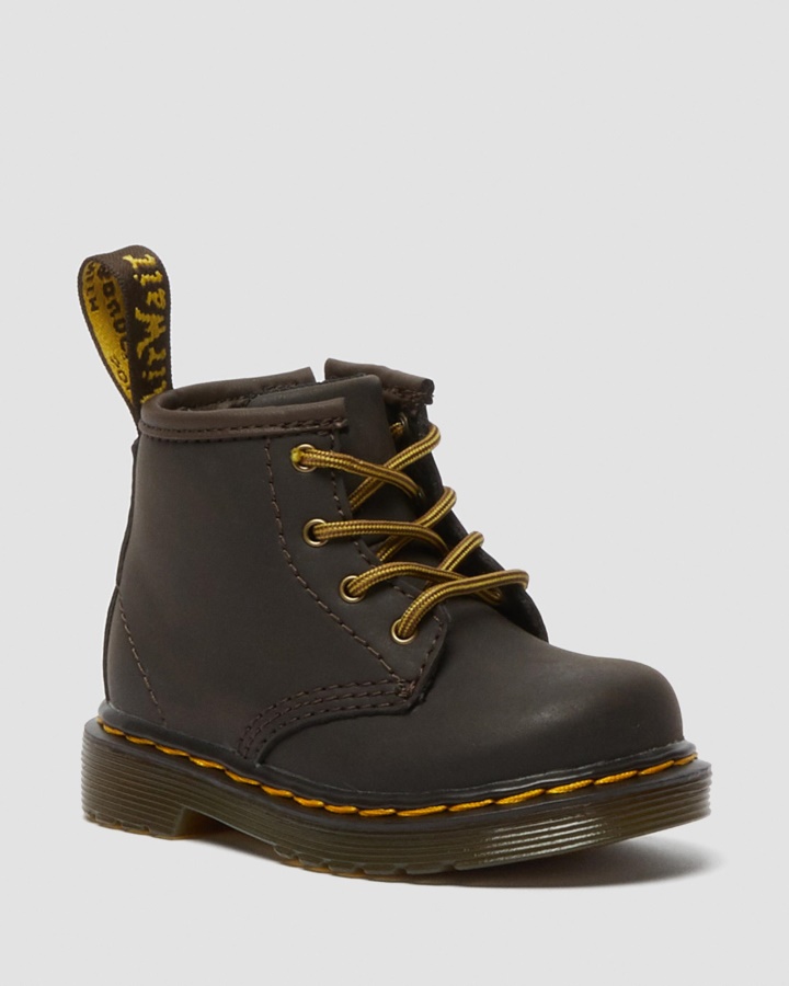 Dr.martens Romania Maro Inchis Wildhorse Lamper Infantil 1460 Cizme Din Piele Wildhorse Cu Siret