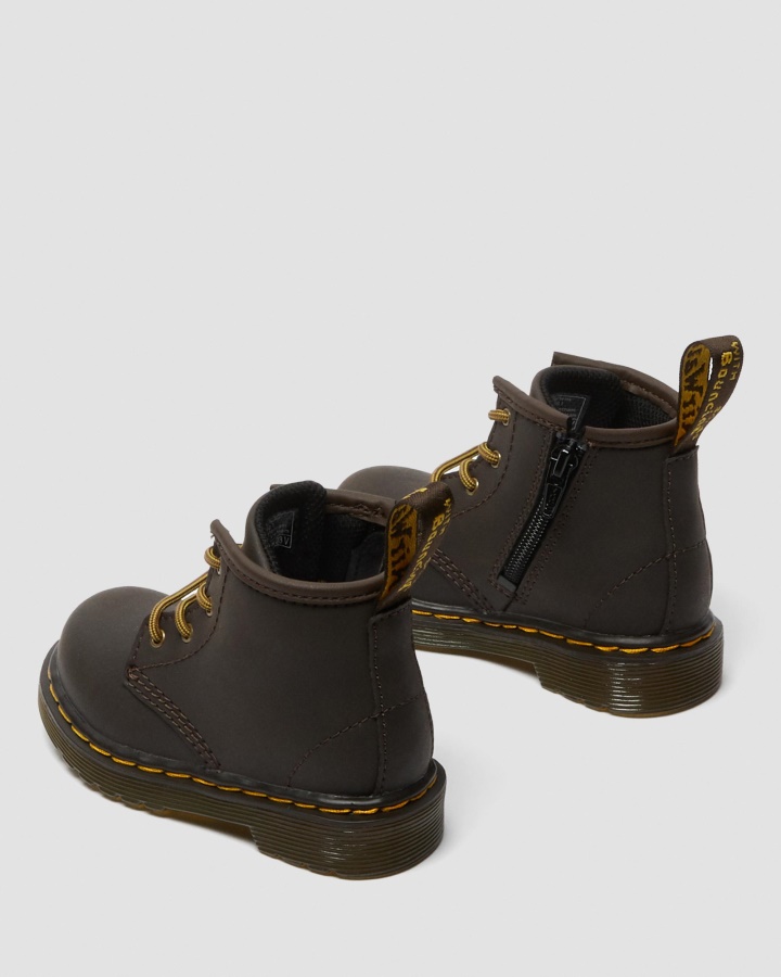 Dr.martens Romania Maro Inchis Wildhorse Lamper Infantil 1460 Cizme Din Piele Wildhorse Cu Siret