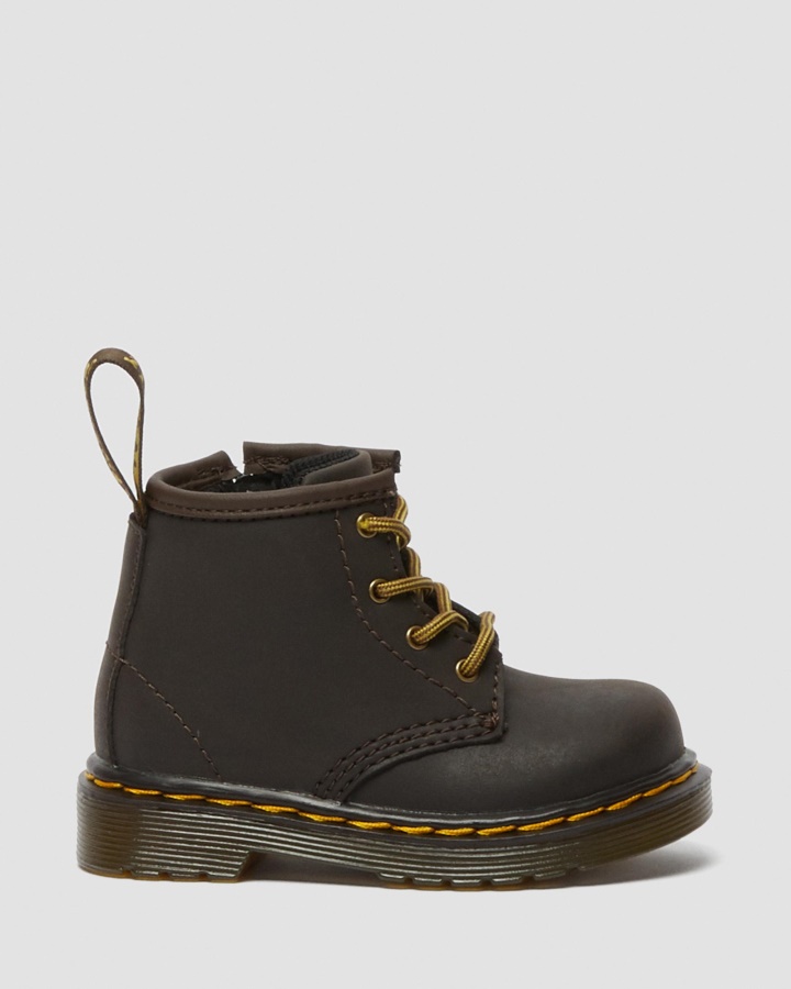 Dr.martens Romania Maro Inchis Wildhorse Lamper Infantil 1460 Cizme Din Piele Wildhorse Cu Siret