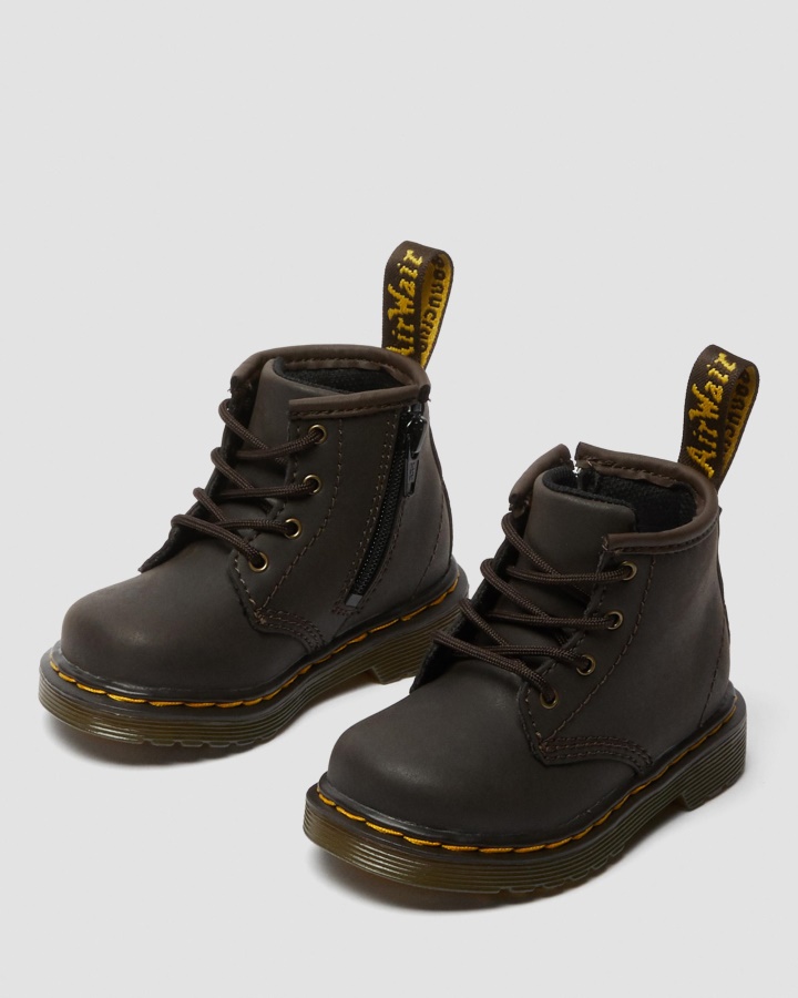 Dr.martens Romania Maro Inchis Wildhorse Lamper Infantil 1460 Cizme Din Piele Wildhorse Cu Siret