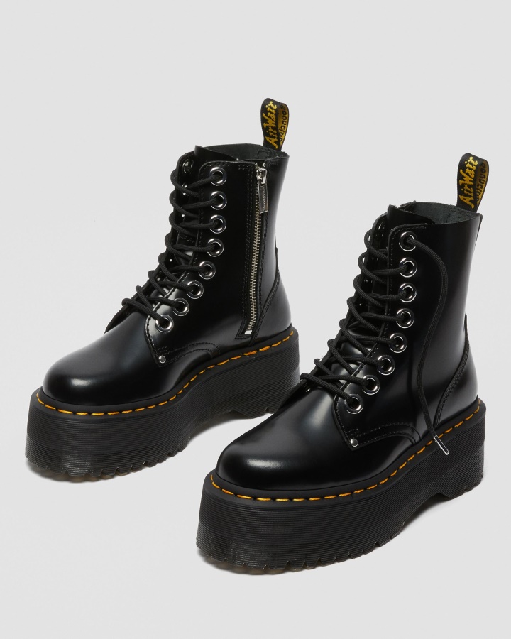 Jadon Max Cizme Dama Platforma Piele Buttero Neagra Dr.martens Romania
