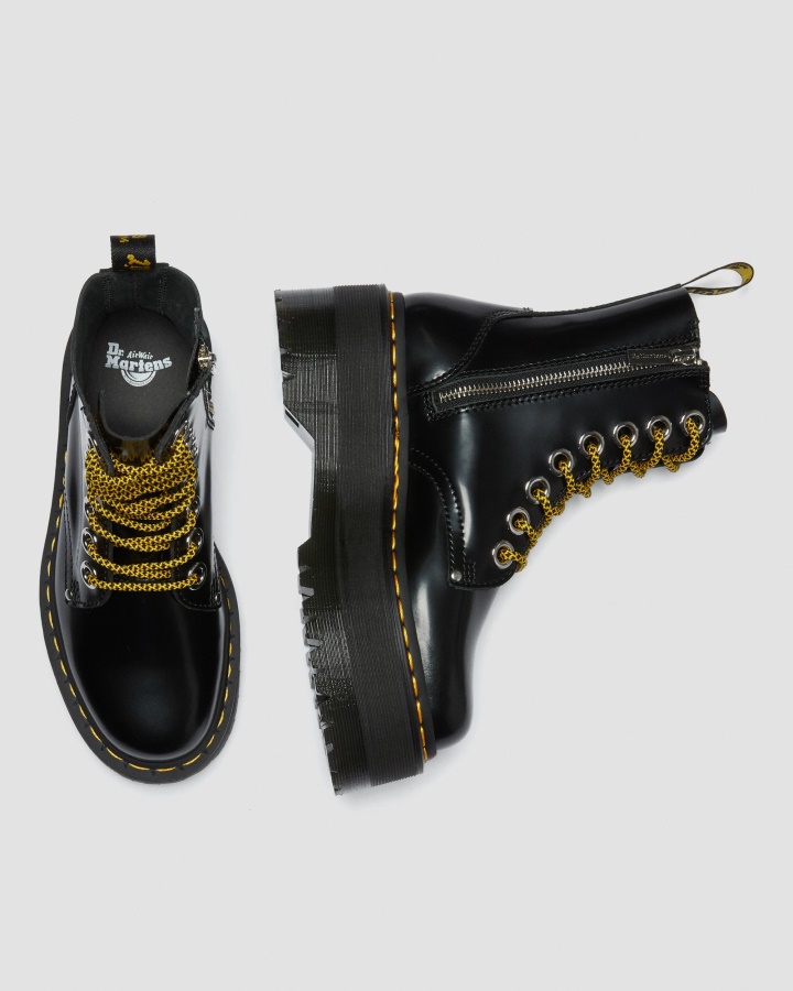 Jadon Max Cizme Dama Platforma Piele Buttero Neagra Dr.martens Romania
