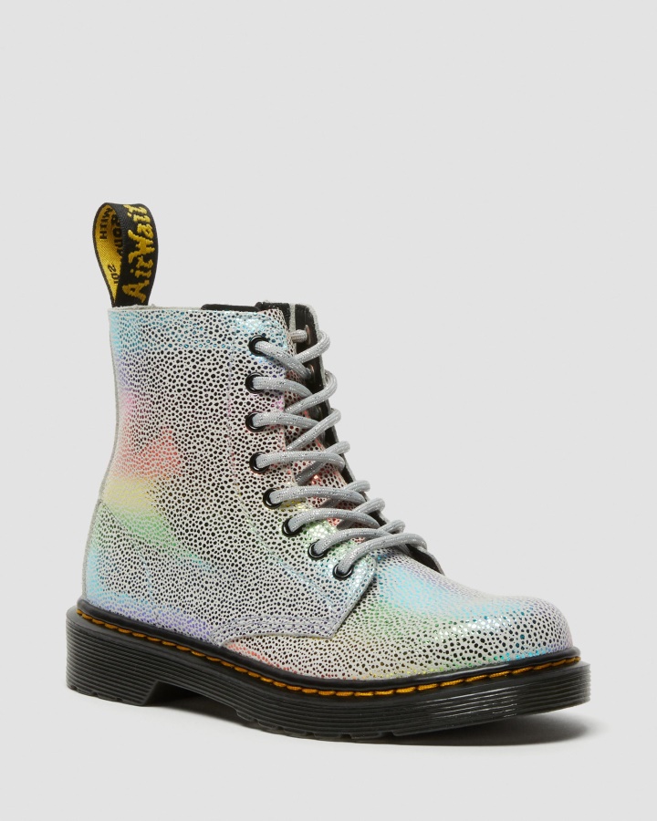 Cizme Junior 1460 Pascal Iridescente Cu Siret Multi Kidray Dr.martens Romania