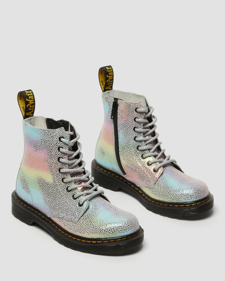 Cizme Junior 1460 Pascal Iridescente Cu Siret Multi Kidray Dr.martens Romania