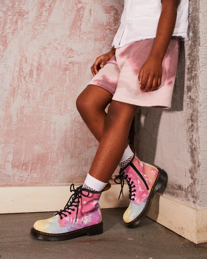 Cizme Junior 1460 Tie Dye Cu Siret Dr.martens Romania Multi Tie Dye Copii