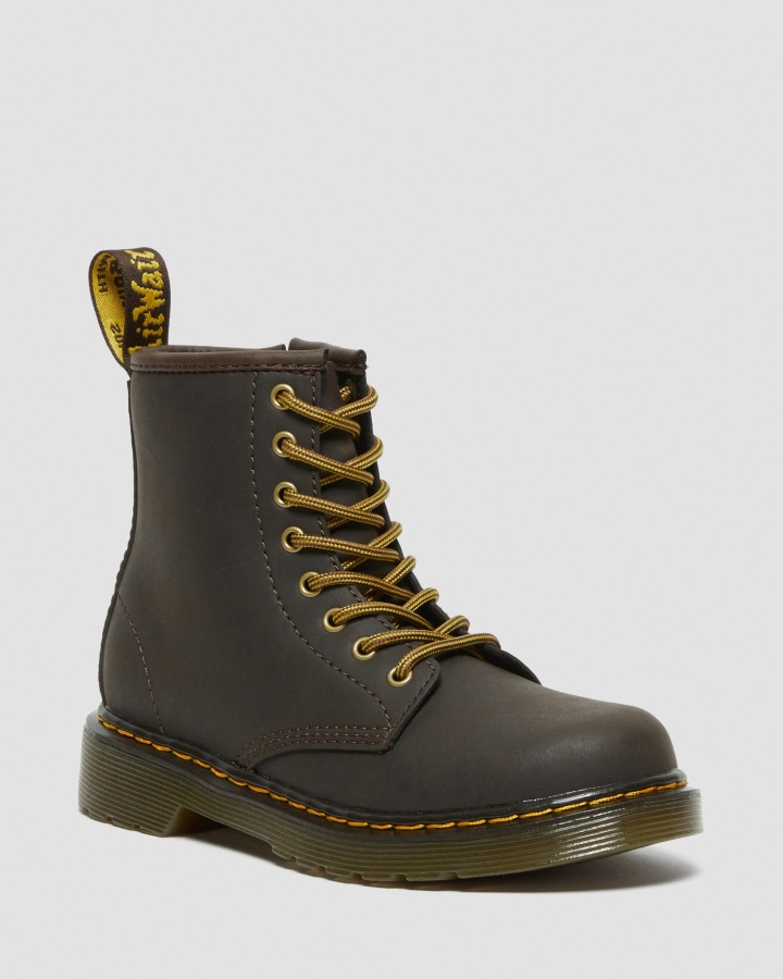 Cizme Cu șireturi Din Piele Junior 1460 Wildhorse Dr.martens Romania Maro închis Wildhorse Lamper