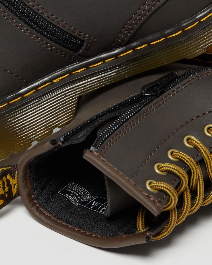 Cizme Cu șireturi Din Piele Junior 1460 Wildhorse Dr.martens Romania Maro închis Wildhorse Lamper