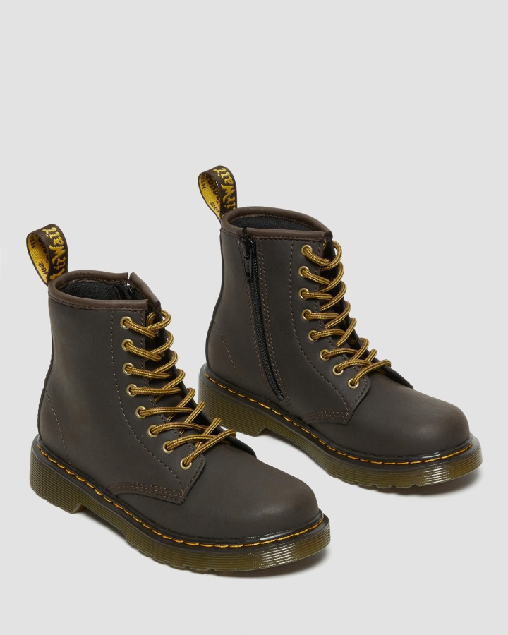 Cizme Cu șireturi Din Piele Junior 1460 Wildhorse Dr.martens Romania Maro închis Wildhorse Lamper