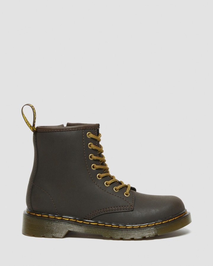Cizme Cu șireturi Din Piele Junior 1460 Wildhorse Dr.martens Romania Maro închis Wildhorse Lamper