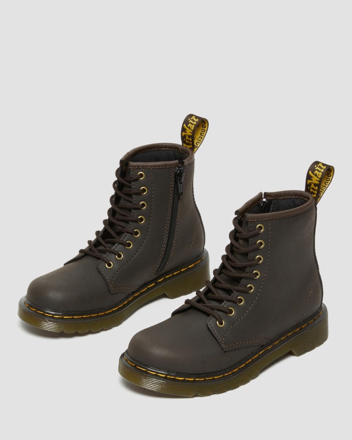 Cizme Cu șireturi Din Piele Junior 1460 Wildhorse Dr.martens Romania Maro închis Wildhorse Lamper