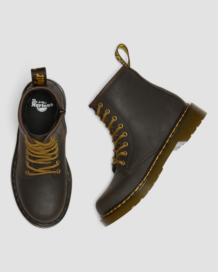 Cizme Cu șireturi Din Piele Junior 1460 Wildhorse Dr.martens Romania Maro închis Wildhorse Lamper