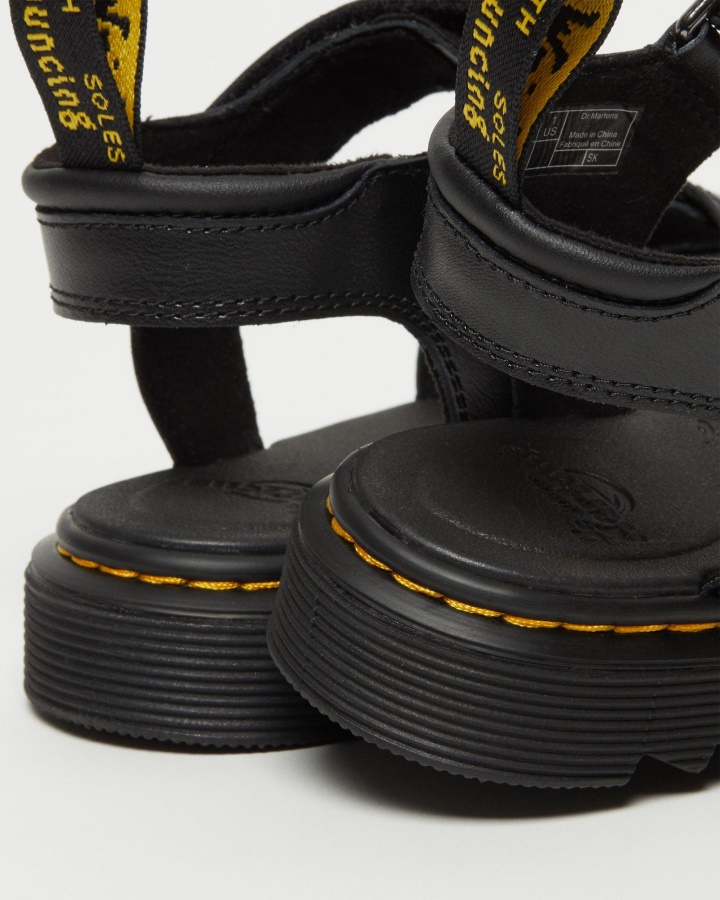 Sandale Junior Klaire Cu Curea Din Piele Negru T Lamper Dr.martens Romania