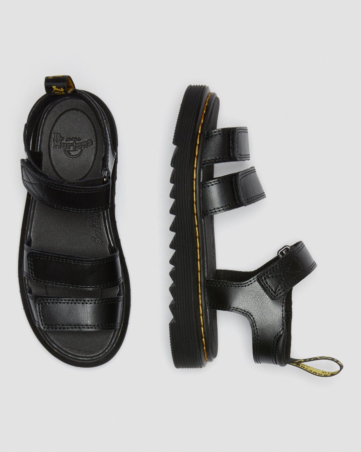 Sandale Junior Klaire Cu Curea Din Piele Negru T Lamper Dr.martens Romania