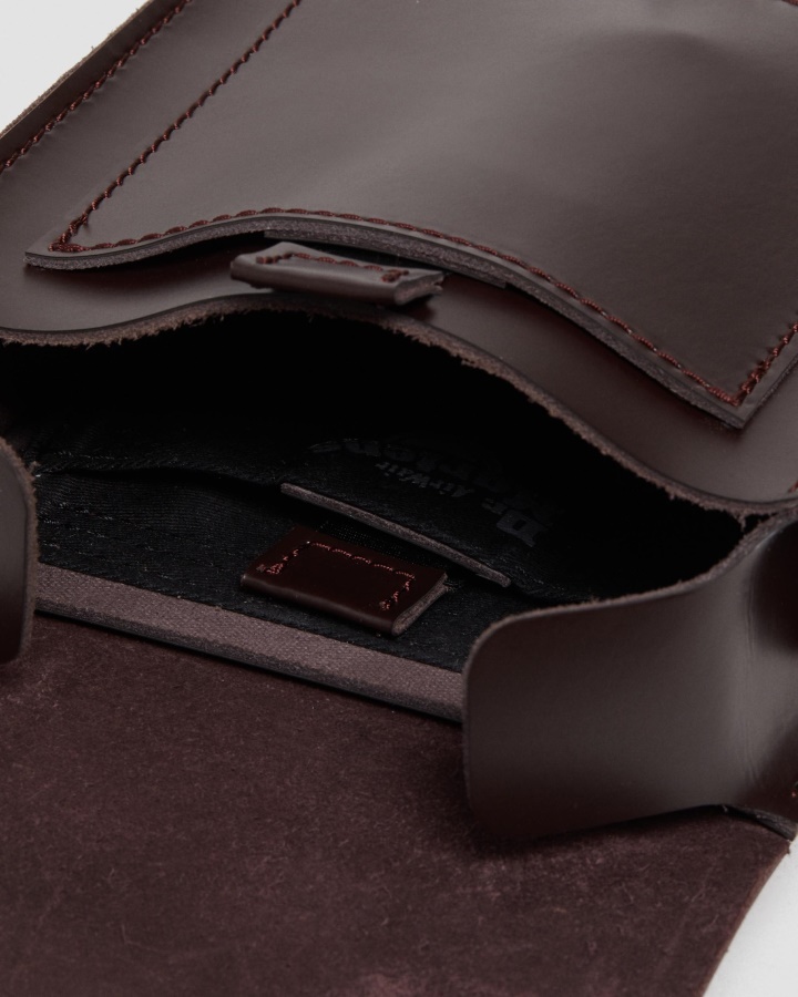 Geanta Verticala Din Piele Dr.martens Romania Burgundy Kiev & Neted