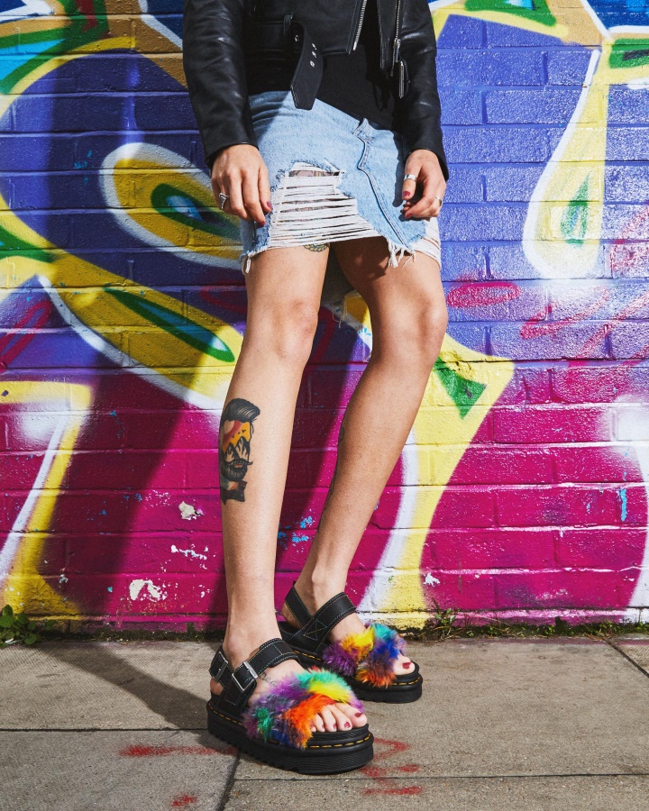 Sandale Pufoase Cu Curea Din Blană Artificială Voss Ii Multi Hidro Piele Dr.martens Romania