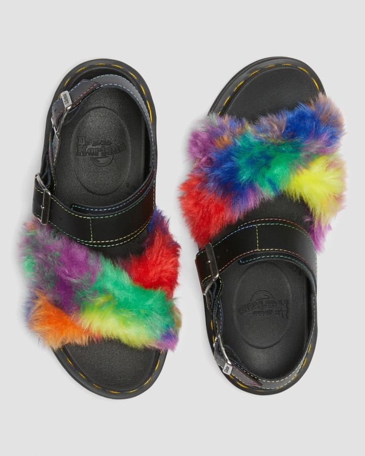 Sandale Pufoase Cu Curea Din Blană Artificială Voss Ii Multi Hidro Piele Dr.martens Romania