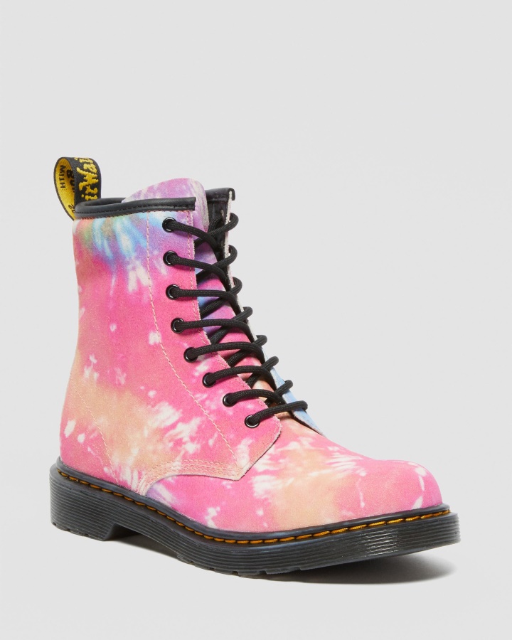Multi Tie Dye Copii Dr.martens Romania Tineret 1460 Tie Dye Cizme Cu Siret