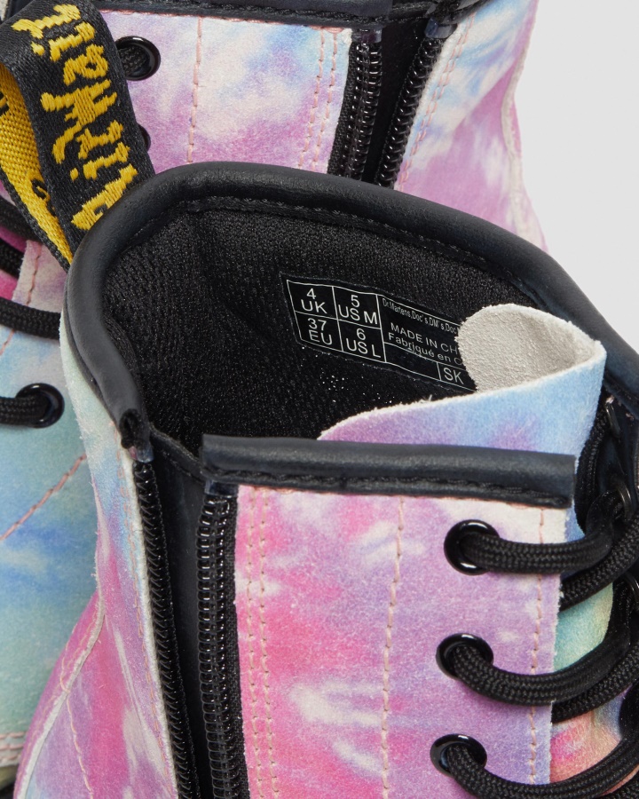 Multi Tie Dye Copii Dr.martens Romania Tineret 1460 Tie Dye Cizme Cu Siret