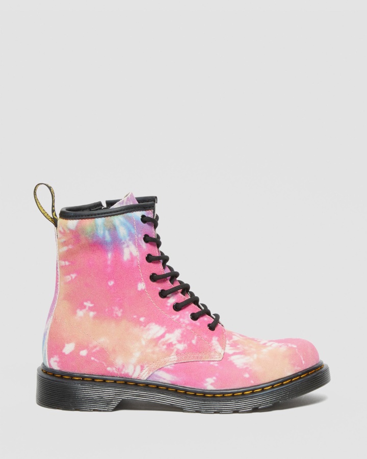 Multi Tie Dye Copii Dr.martens Romania Tineret 1460 Tie Dye Cizme Cu Siret