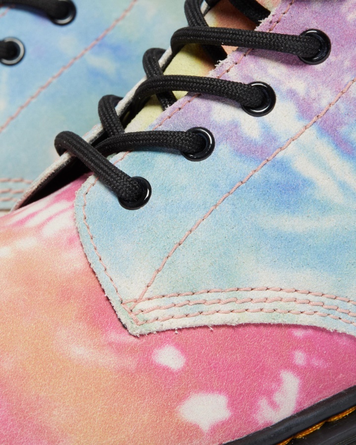 Multi Tie Dye Copii Dr.martens Romania Tineret 1460 Tie Dye Cizme Cu Siret