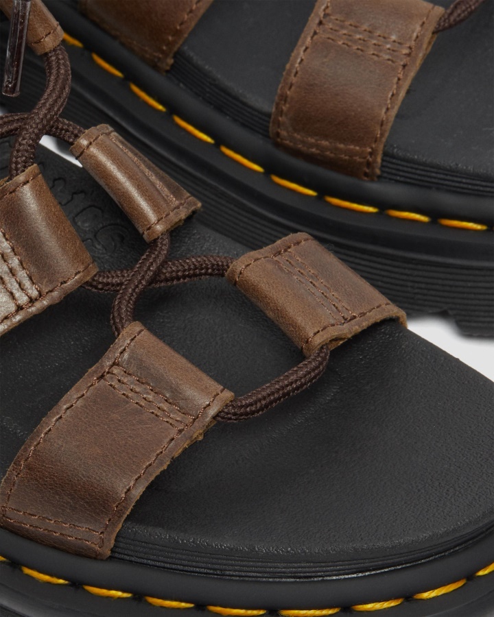 Maro Inchis New Oily Illusion Dr.martens Romania Nartilla Illusion Sandale Gladiator Din Piele