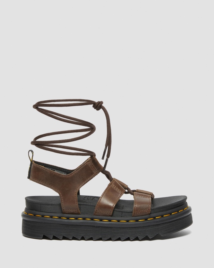 Maro Inchis New Oily Illusion Dr.martens Romania Nartilla Illusion Sandale Gladiator Din Piele