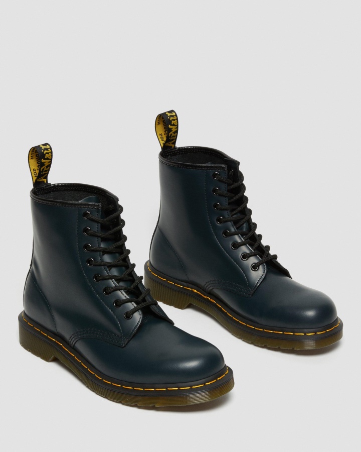 1460 Cizme Cu Siret Din Piele Neteda Dr.martens Romania Bleumarin Piele Neteda