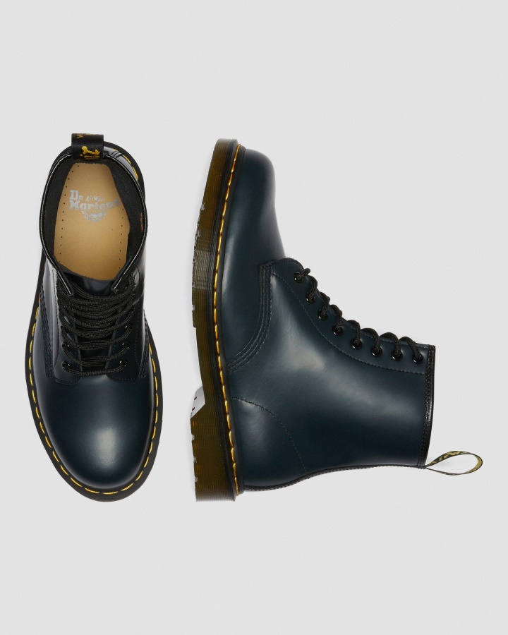 1460 Cizme Cu Siret Din Piele Neteda Dr.martens Romania Bleumarin Piele Neteda