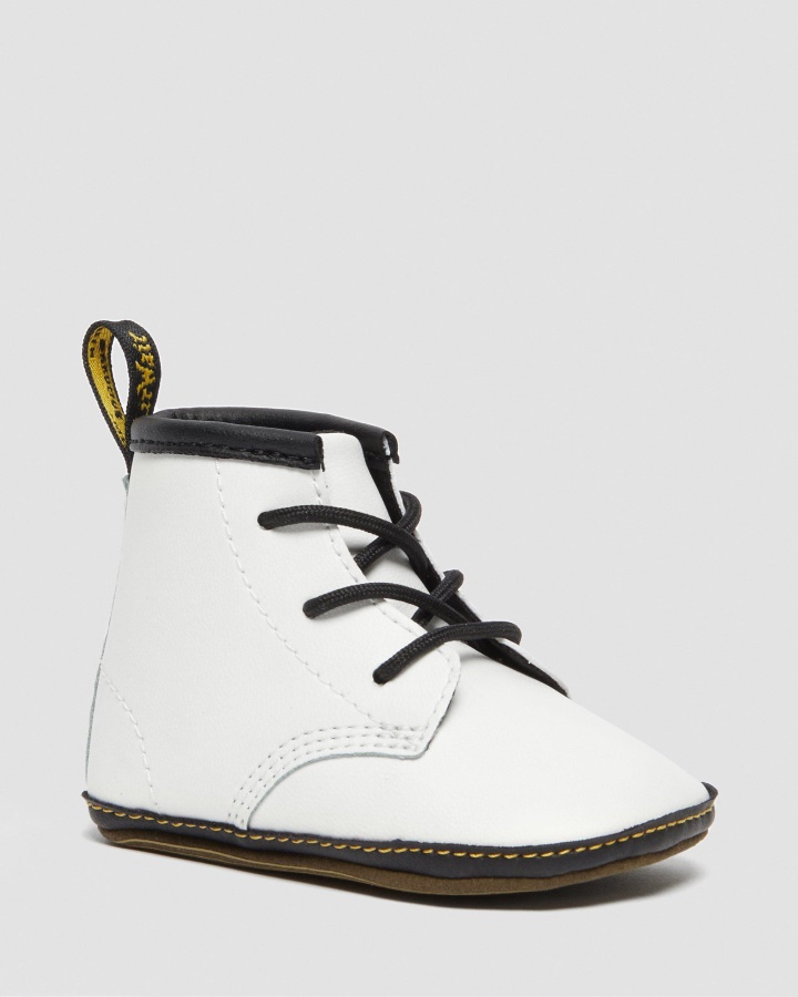 Papuci Nou Nascut 1460 Piele Auburn Alb Dr.martens Romania