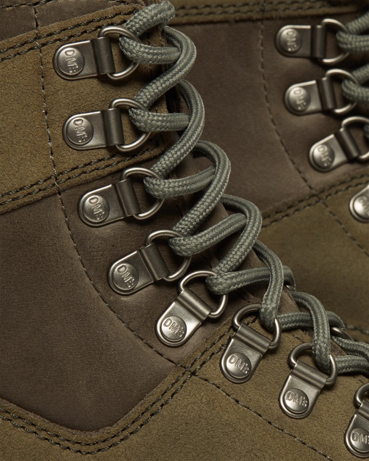 1460 Pascal Cizme Cu Siret Din Piele Si Piele Intoarsa Dr.martens Romania Olive Eh Piele Intoarsa & Streeter