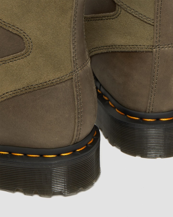 1460 Pascal Cizme Cu Siret Din Piele Si Piele Intoarsa Dr.martens Romania Olive Eh Piele Intoarsa & Streeter