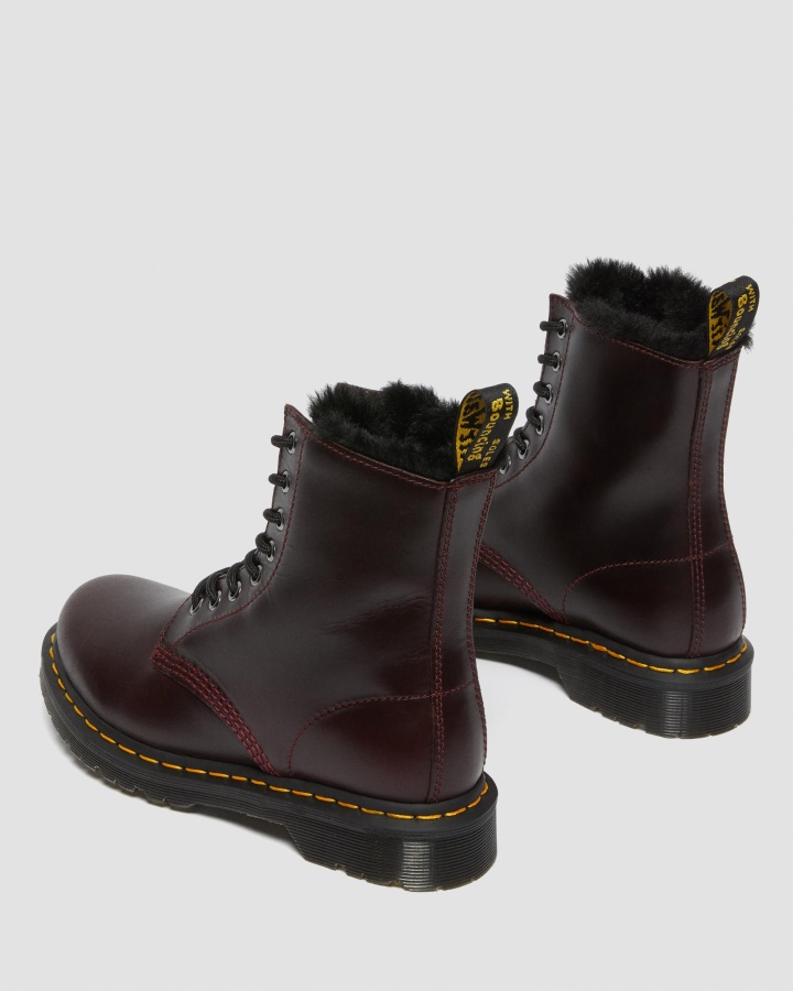 1460 Serena Cizme Cu Siret Captusite Cu Blana Artificiala Dr.martens Romania Oxblood Atlas