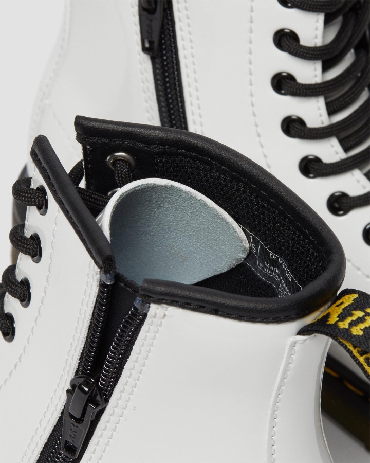 Ghete Cu Siret Din Piele Lacuita Junior 1460 Dr.martens Romania Lamper