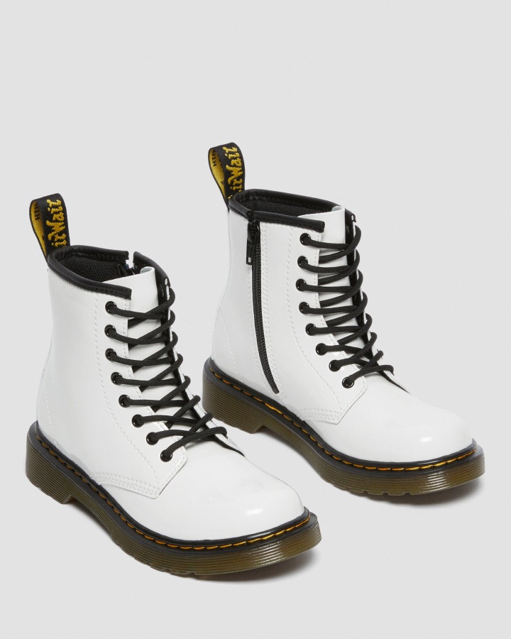 Ghete Cu Siret Din Piele Lacuita Junior 1460 Dr.martens Romania Lamper