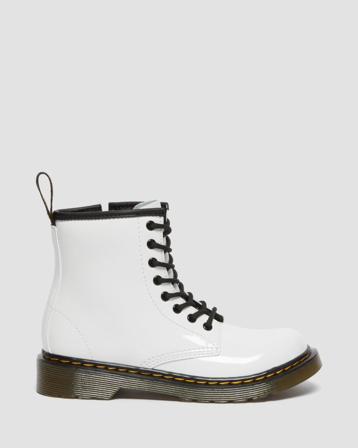 Ghete Cu Siret Din Piele Lacuita Junior 1460 Dr.martens Romania Lamper