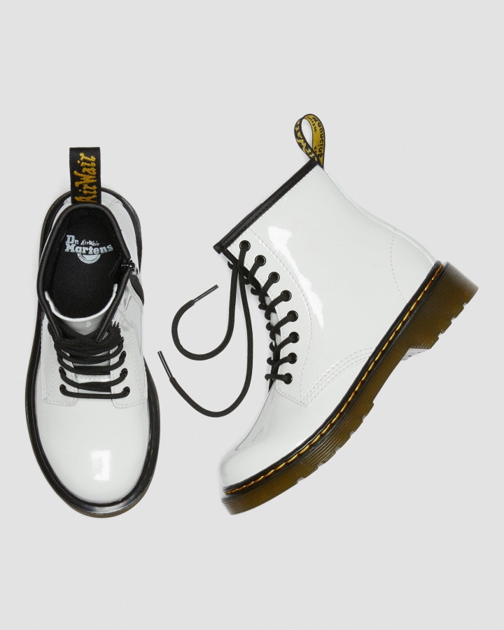 Ghete Cu Siret Din Piele Lacuita Junior 1460 Dr.martens Romania Lamper