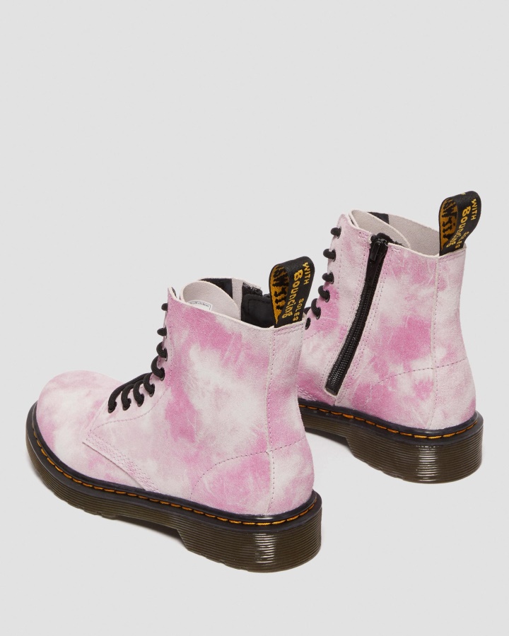 Cizme Dr.martens Romania Pink Junior 1460 Pascal Tie Dye Cu Siret