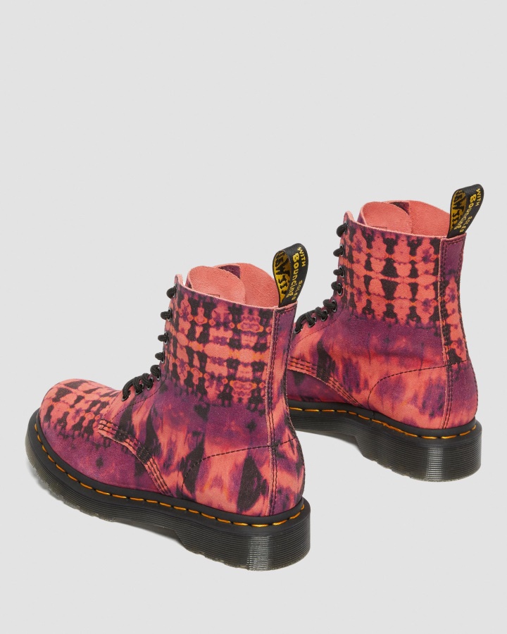 Dr.martens Romania Mov 1460 Pascal Tie Dye Ghete Cu Siret Din Piele