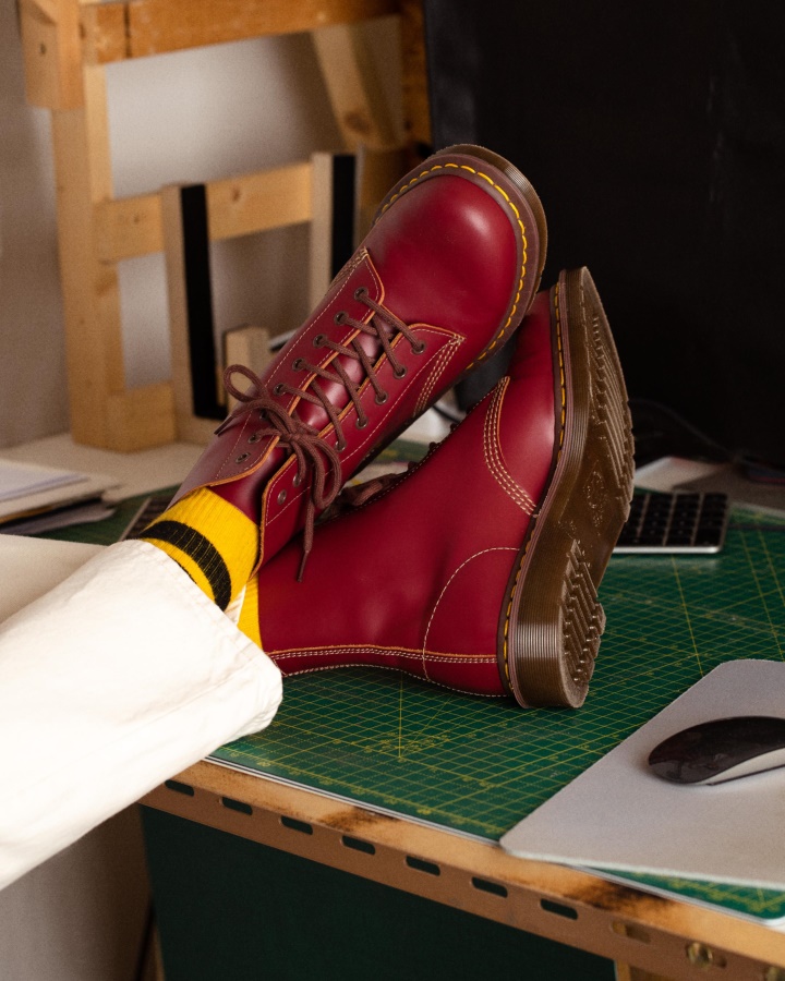 1460 Vintage Made In Anglia Cizme Cu Siret Rosu Quilon Dr.martens Romania