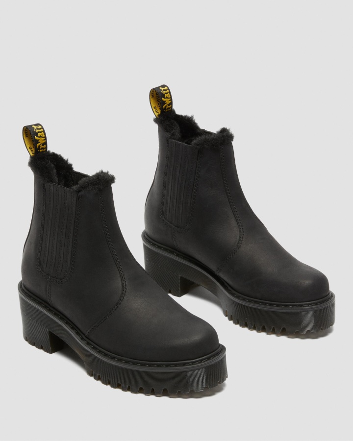 Cizme Chelsea Din Piele De Blana Artificiala Rometty Dr.martens Romania Negru Moldova