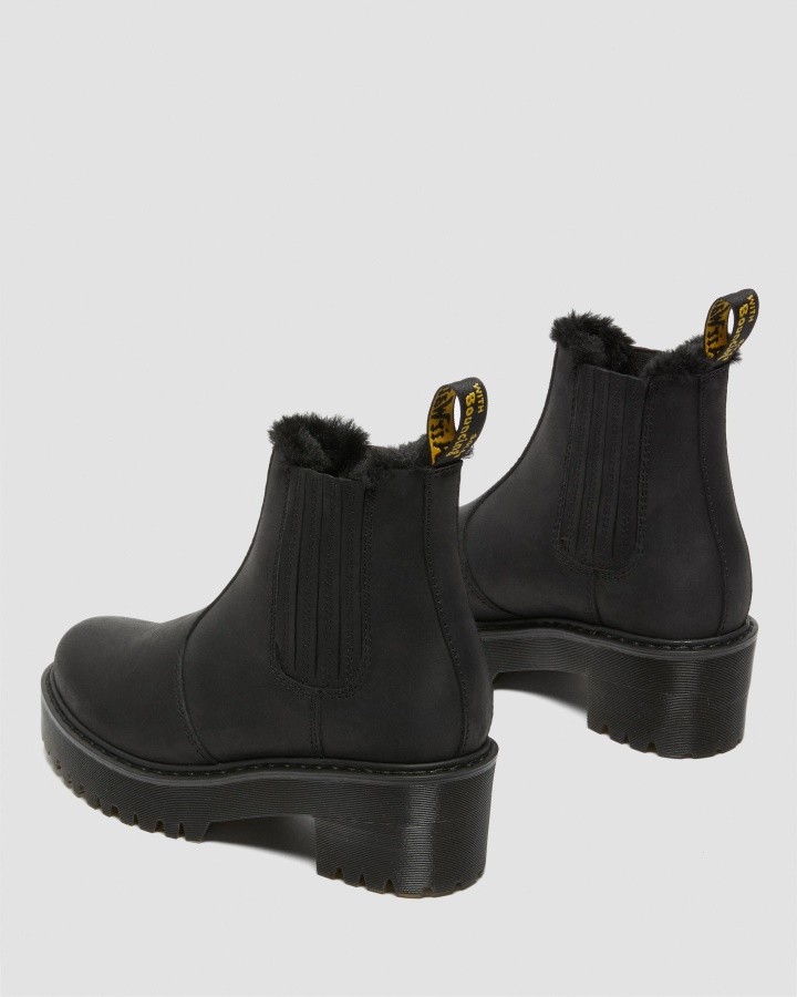 Cizme Chelsea Din Piele De Blana Artificiala Rometty Dr.martens Romania Negru Moldova