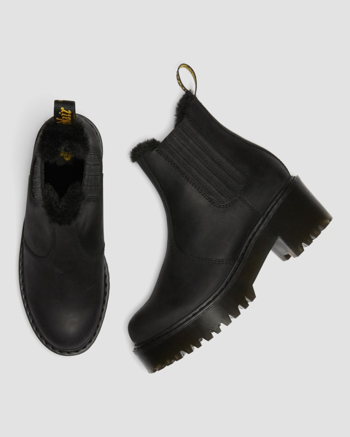 Cizme Chelsea Din Piele De Blana Artificiala Rometty Dr.martens Romania Negru Moldova