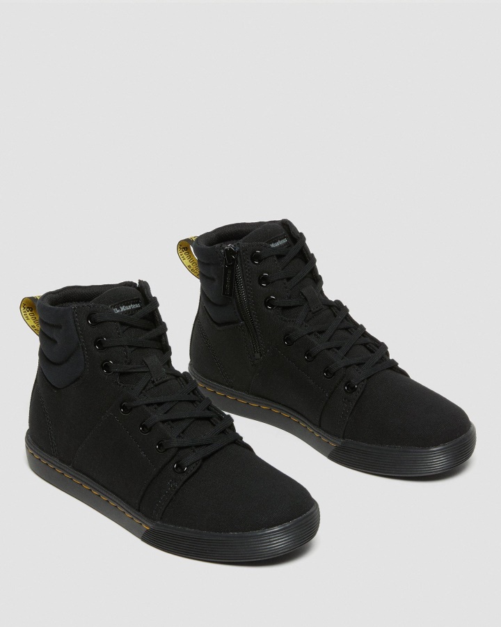 Dr.martens Romania Negru+negru Panza Rozarya Cizme Casual Dama Canvas